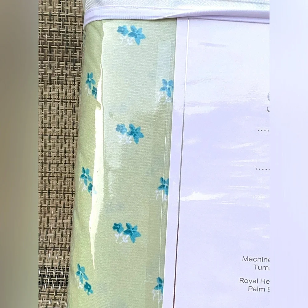 Shabby Chic Blue Floral Green Polyester TWIN Sheet Set 4pc